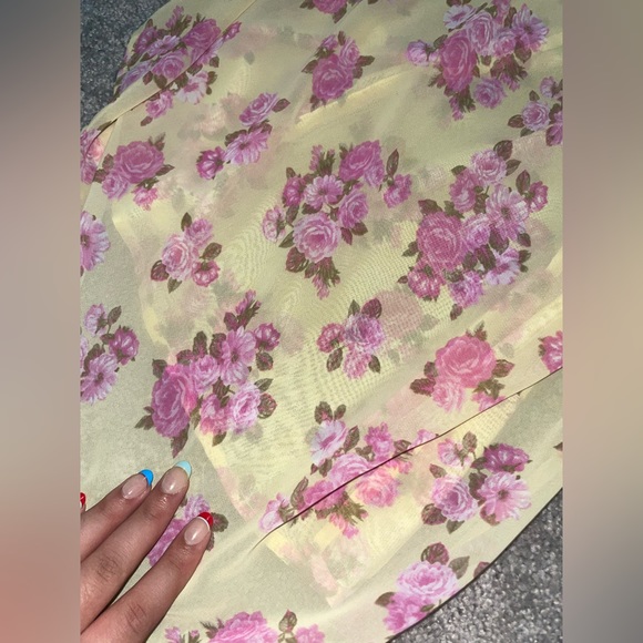 Dress yellow and pink floral maxi dress forever 21 PRICE DROP - Picture 11 of 12